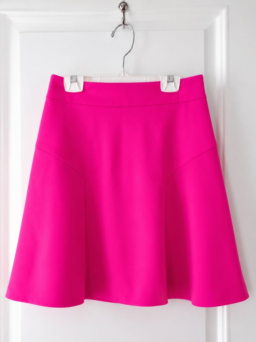 Express Fuschia A-Line Skirt lined flowy zipper elegant business comfy size 2